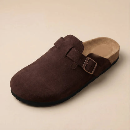 Qorvira suede clog in Mocha