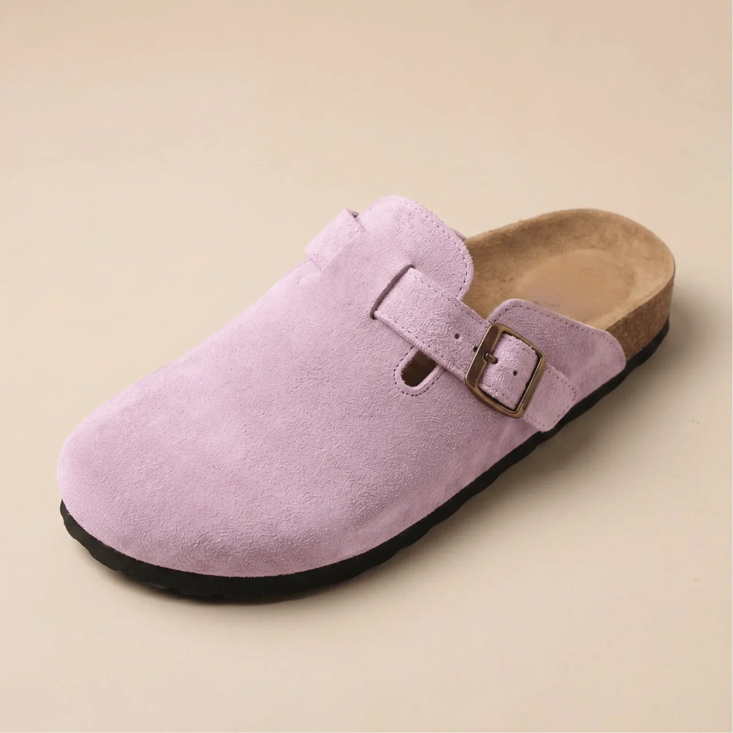 Qorvira suede clog in Pink